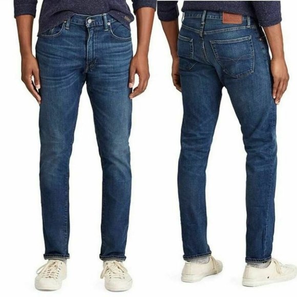 Polo Ralph Lauren Men's Size 36 x 30 The Sullivan Slim Fit Blue Jeans Pants - Picture 1 of 10